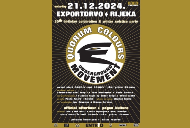 Exportdrvo Rijeka - Quorum Colours - 30th Birthday Party - 21.12.