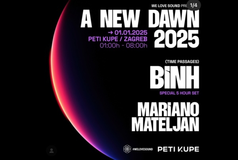 Peti Kupe domaćin je We Love Sound spektakla a New Dawn 2025 uz underground zvijezde Binha i Mariana Mateljana