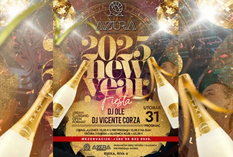 Azura Lounge | Eat | Club Rijeka - NEW YEAR Fiesta - 31.12.